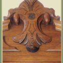Deeply Carved 3-Door Walnut Bookcase, with Burls