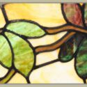 Small Stained Glass Window, with Vines & Leaves