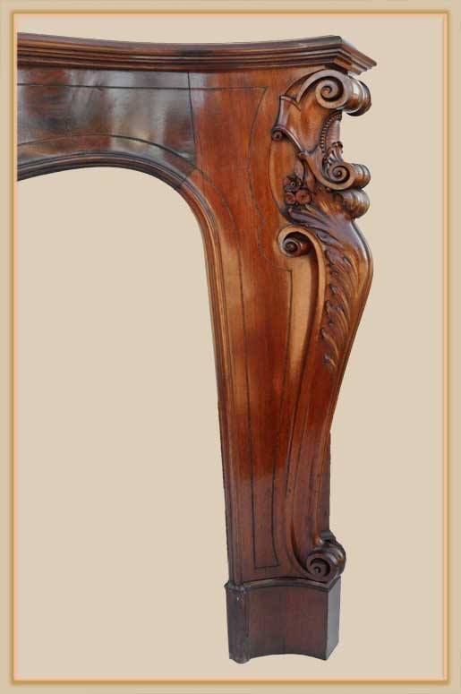 Fabulous French Half Mantel, with Scrolls & Crest