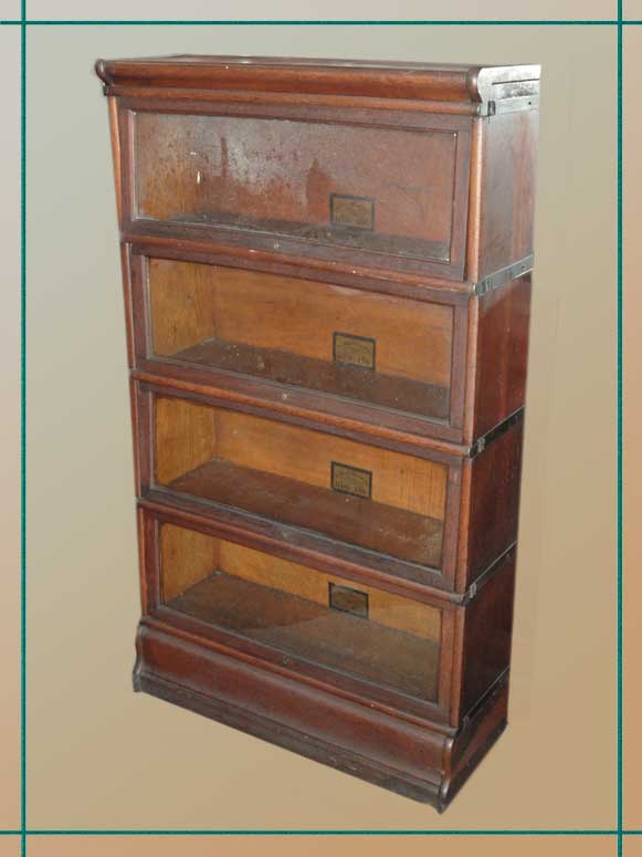 Four-Stack, Globe-Wernicke Oak Bookcase, with Original Finish