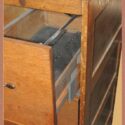 Vintage Oak Four-Drawer Filing Cabinet