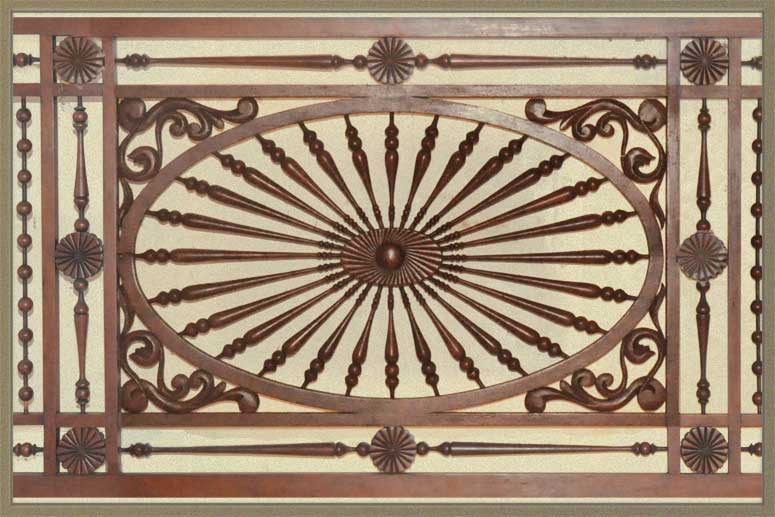 Vintage Oak Fretwork Panel