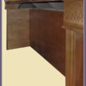 Small Oak Front Bar, with Carved Round Columns