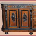 Large, Carved French Sideboard with Ebonized Accents