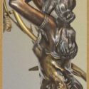 Classic French Brass Newel Post Light, with Mythical Figure