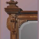 Large Renaissance Overmantel Mirror, with Ebonized Accents