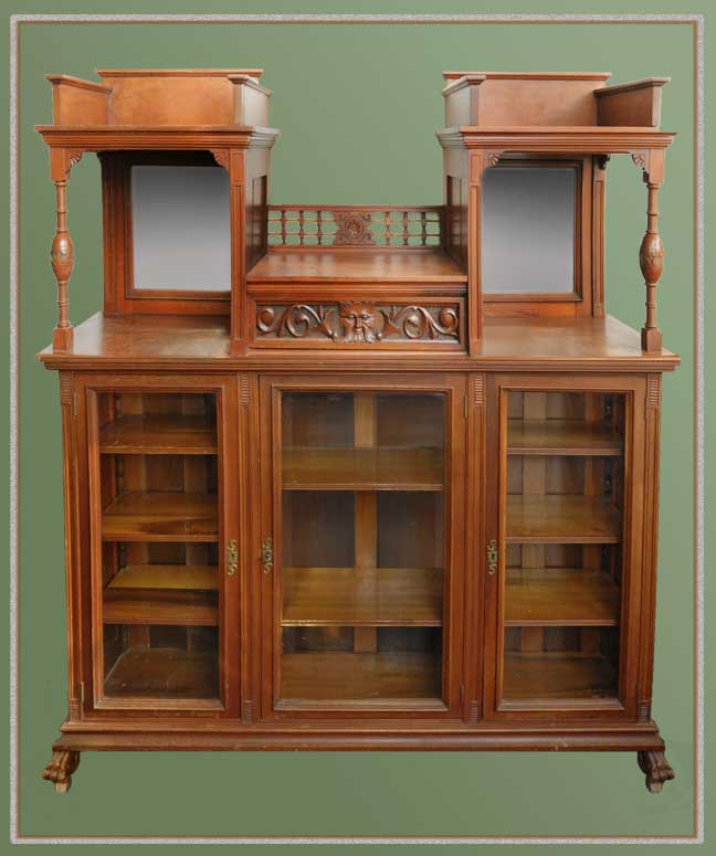 Vintage Three-Door Mahogany China/Curio Cabinet