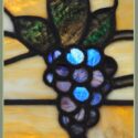 Stained Glass Window with Grapes & Vines