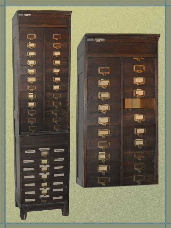 Multi-Drawer Vertical Filing Cabinet, with Scroll-Up Doors