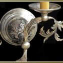 Pair of French Silver-Plated Wall Sconces