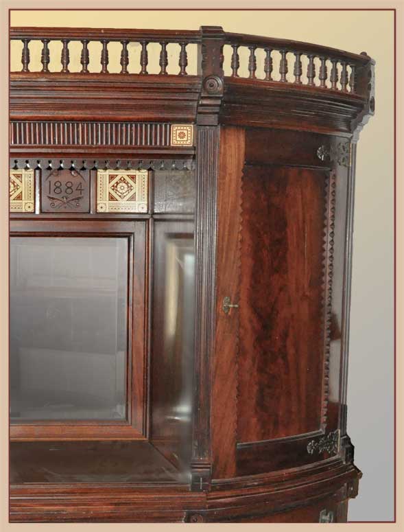 Very Nice 1880s Mahogany Corner Cabinet