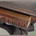 Deeply Carved Library Table, with Griffin Base
