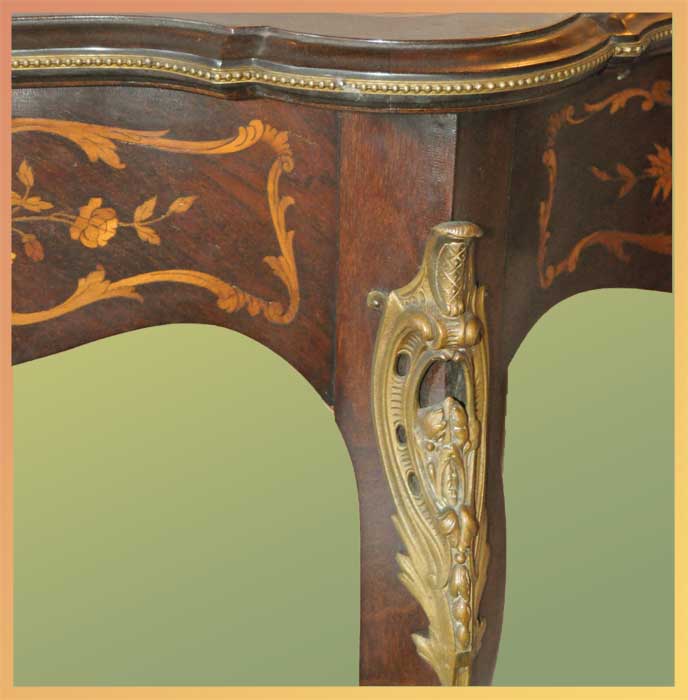 Mahogany Turtle Table, with Inlays