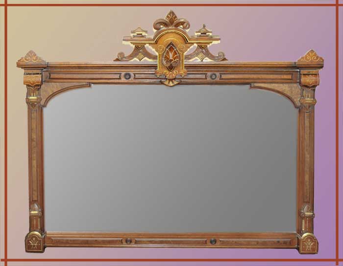 Renaissance Walnut Wall Mirror
