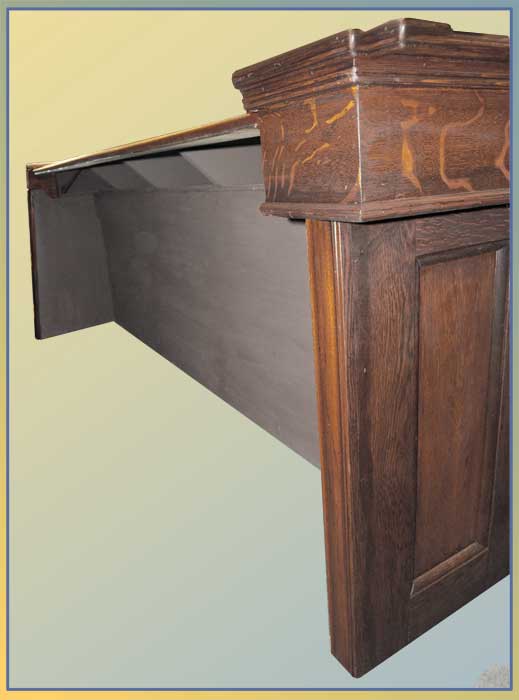 Carved Front & Back Bar, with Beveled Glass