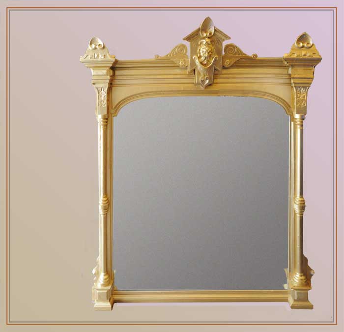 Large Gold Overmantel Mirror