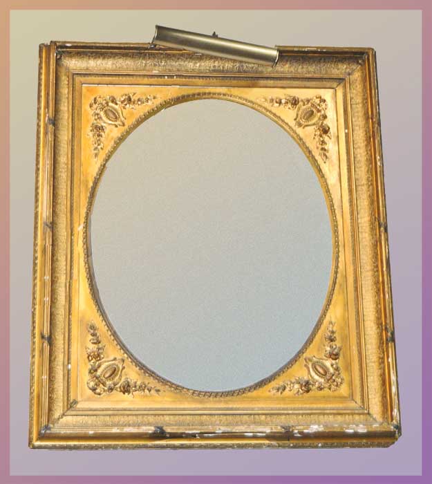 Gold Picture Frame, with Oval Center