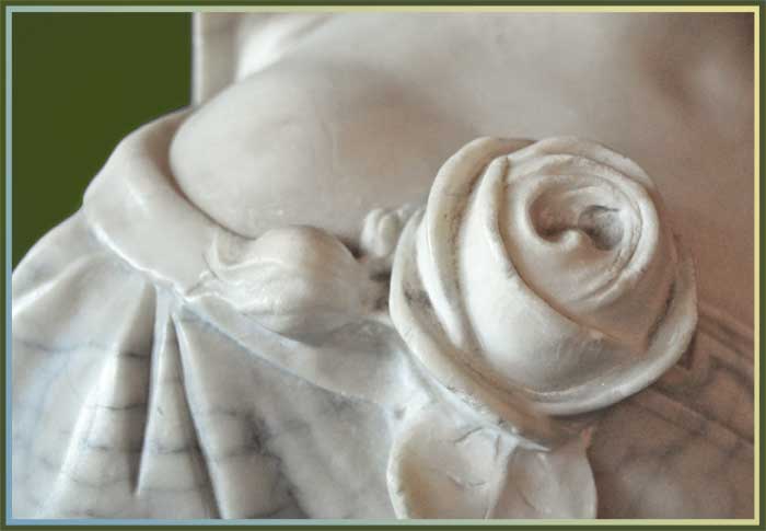 Romantic White Marble Bust
