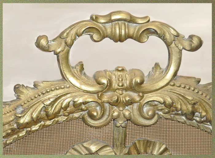 Bronze French Fireplace Screen
