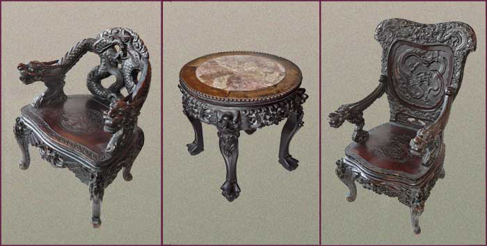 Three-Piece Chinese Furniture Set