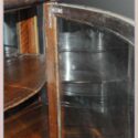 Oak China Cabinet, with Bonnet Top