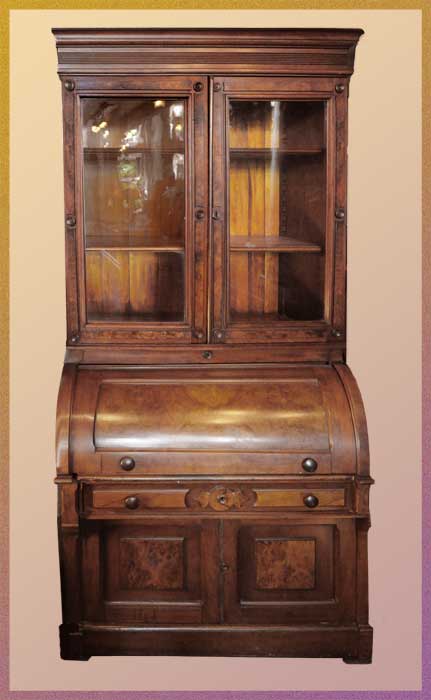 Walnut Cylinder Desk, Circa 1880