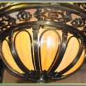 Marcello Light with Stained Glass Bowl