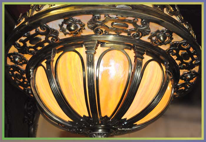 Marcello Light with Stained Glass Bowl