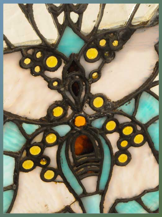 Stained Glass Window with “Spider Web” Center