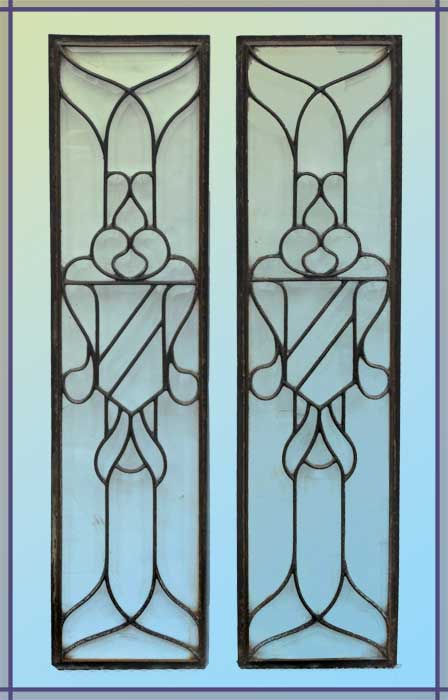 Pair of Beveled Glass Sidelights