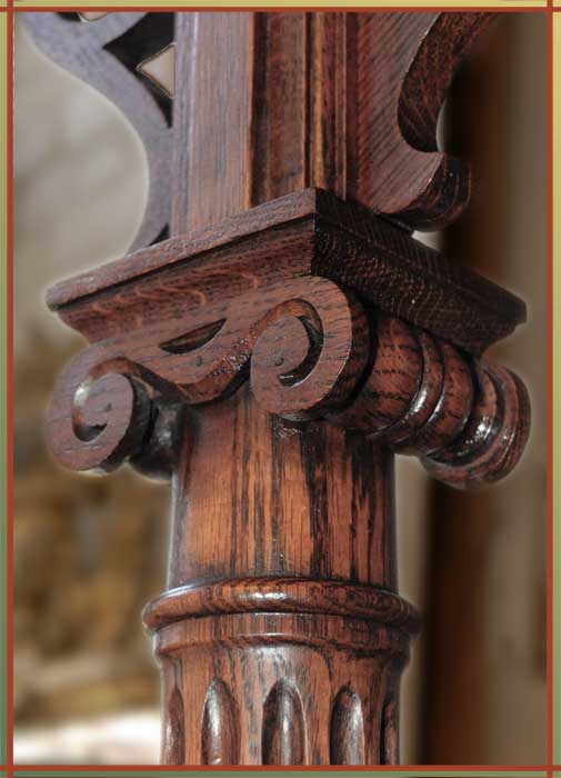 Carved Oak Divider, with Fretwork