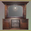 Walnut Front & Back Bar, with Mirror