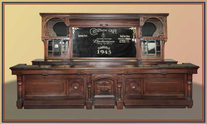 20-Foot Cherry Saloon Front & Back Bar