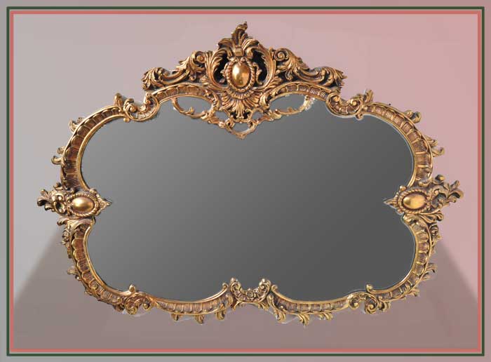 Large, Ornate, Shaped Mirror