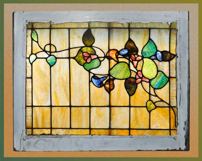 Artful Floral Window, with Vine