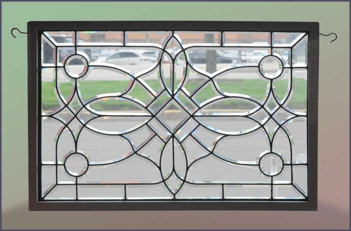Highly Beveled Clear Glass Window