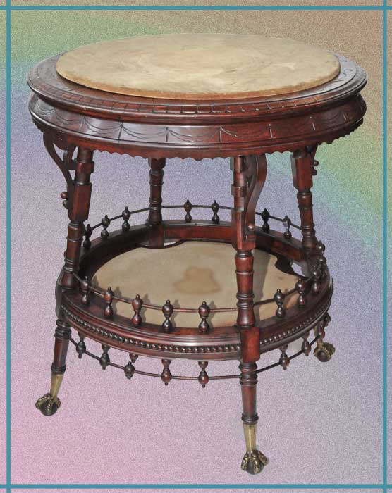 Small Round Table, with Velvet Pads