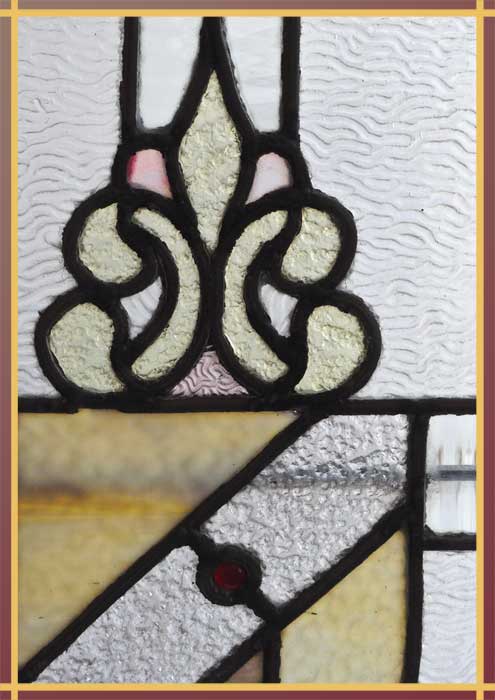 Beveled/Textured Glass, with Emblem