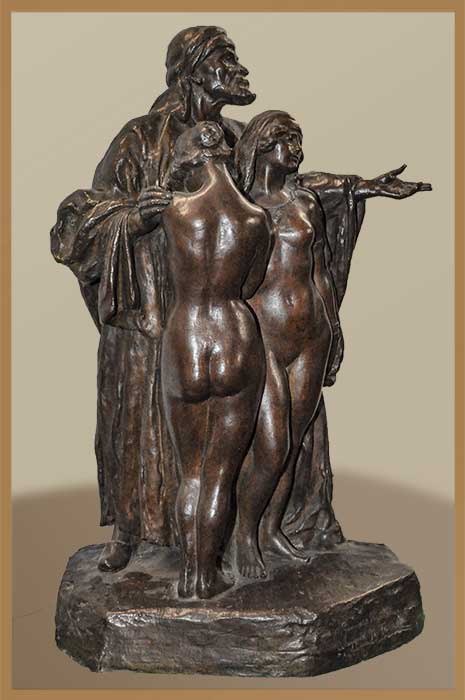 Bronze Trio Figural Sculpture