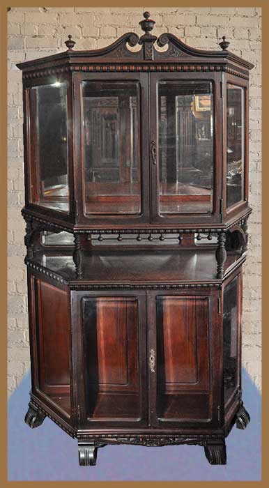 Cherry Cabinet, with Beveled Glass