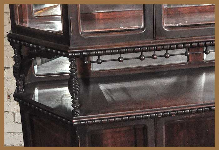 Cherry Cabinet, with Beveled Glass