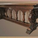 Carved Walnut Conference Table