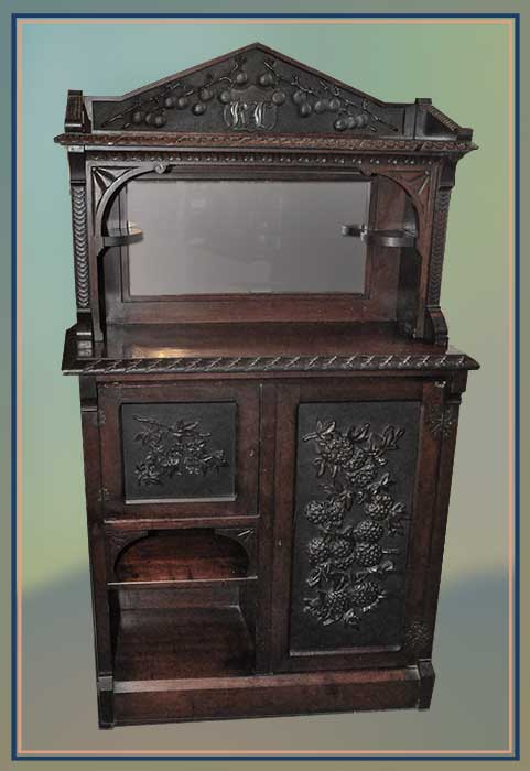 Art Carved Cabinet, with Mirror