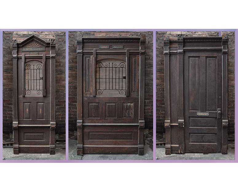 triptych postal door and window panels set