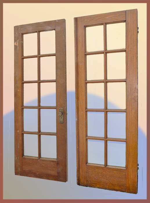 French Door Pair, with Oak Veneer