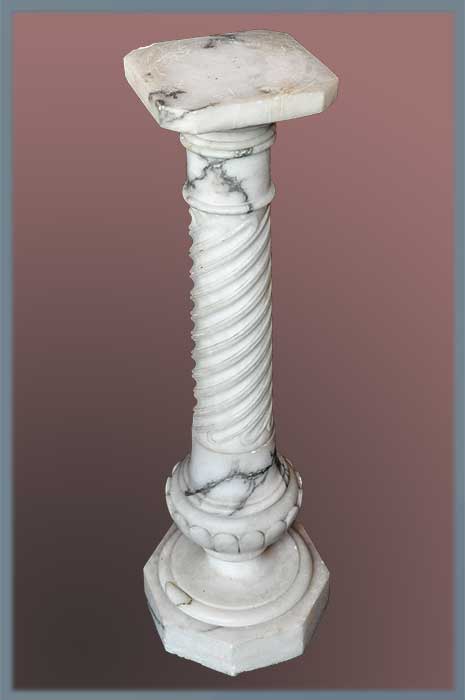 Twisted Marble Pedestal