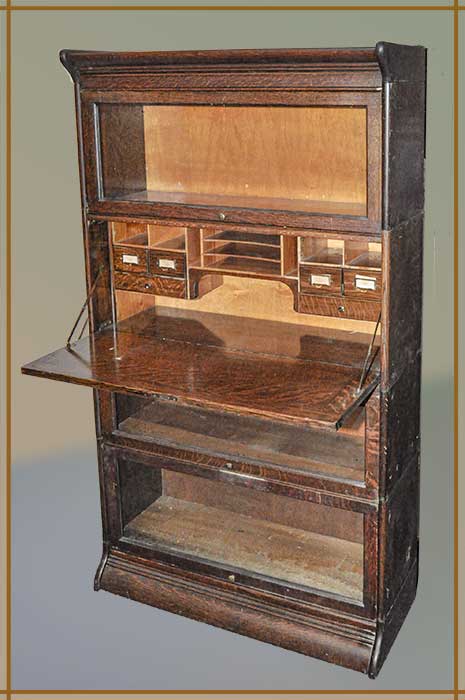 4-Stack Bookcase, with Slant Desk