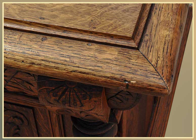 Carved Oak Partners’ Desk