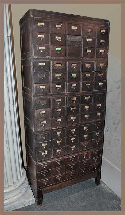 Five-Stack Library Catalogue Cabinet