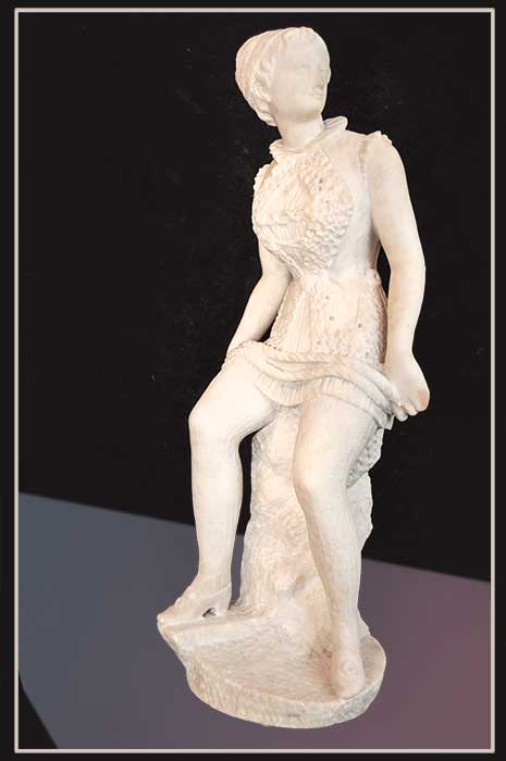 seated marble figure sculpture